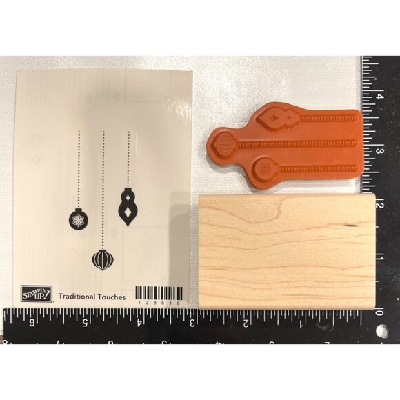 2012 Stampin' Up! Traditional Touches Wood Mounted Rubber Stamp 128018 - Picture 2 of 2